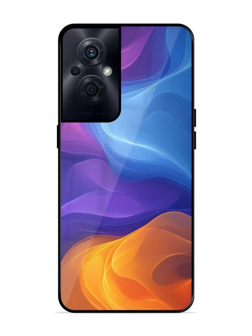 Cosmic Currents Glossy Soft Edge Case for Oppo F21S Pro (5G) Chachhi