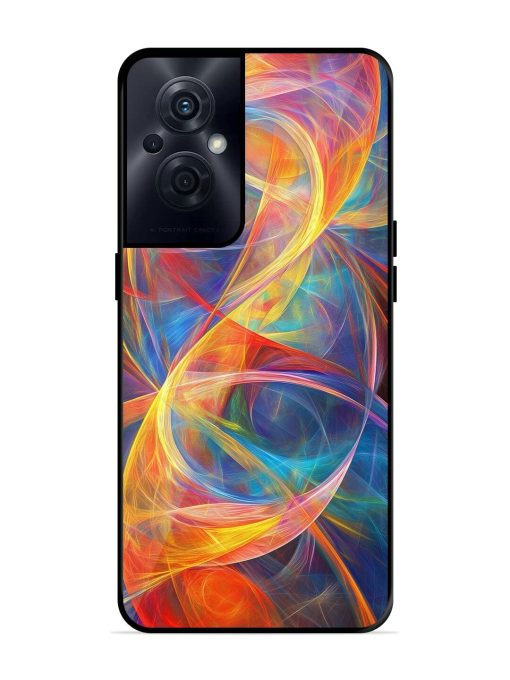 Cosmic Currents Glossy Soft Edge Case for Oppo F21S Pro (5G) Chachhi