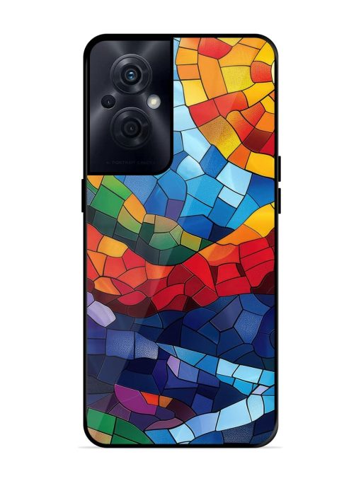 Mosaic Sunset Glossy Soft Edge Case for Oppo F21S Pro (5G) Chachhi