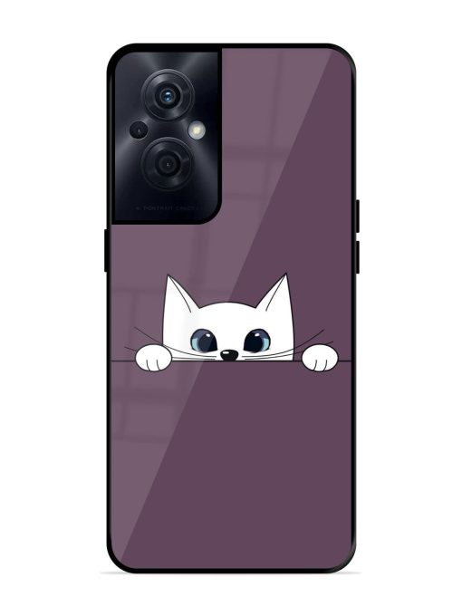 Peek-A-Boo Kitty Glossy Soft Edge Case for Oppo F21S Pro (5G) Chachhi