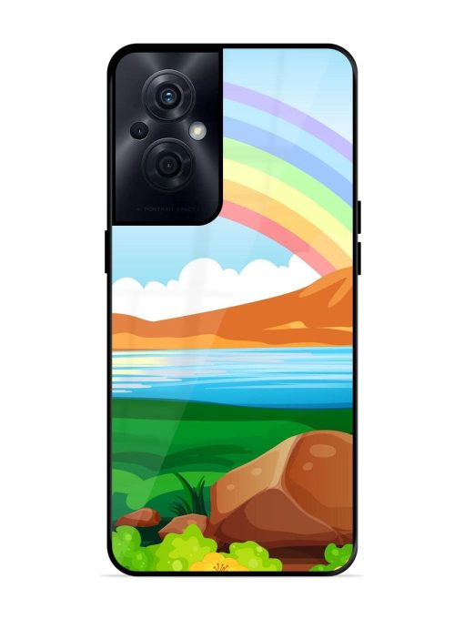 Rainbow Over The Lake Glossy Soft Edge Case for Oppo F21S Pro (5G) Chachhi