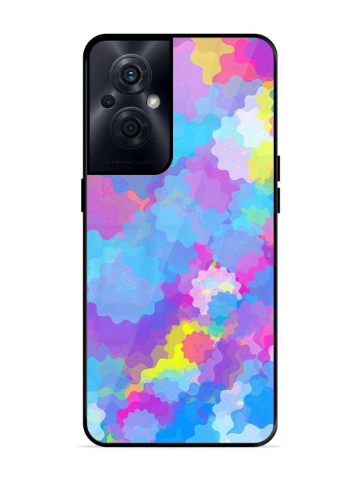 Psychedelic Cloud Burst Glossy Soft Edge Case for Oppo F21S Pro (5G) Chachhi