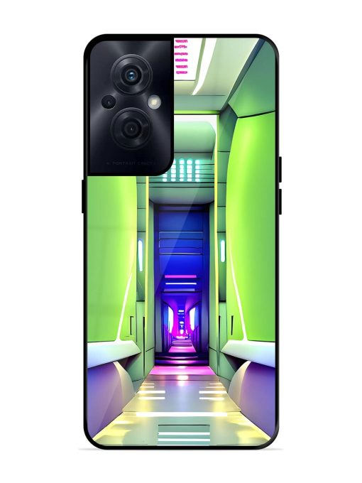 Neon Corridor Glossy Soft Edge Case for Oppo F21S Pro (5G) Chachhi