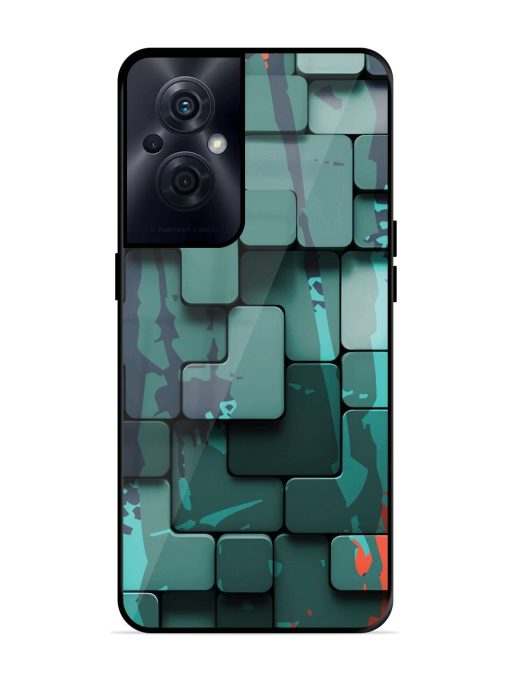 Abstract Geometric Mosaic Glossy Soft Edge Case for Oppo F21S Pro (5G) Chachhi