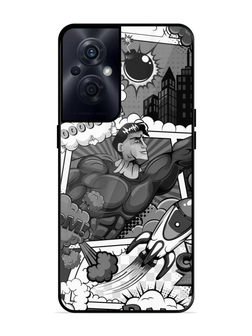 Comic Book Chaos Glossy Soft Edge Case for Oppo F21S Pro (5G) Chachhi