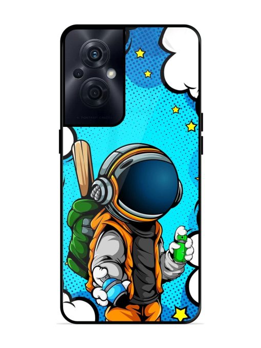 Space Graffiti Artist Glossy Soft Edge Case for Oppo F21S Pro (5G) Chachhi