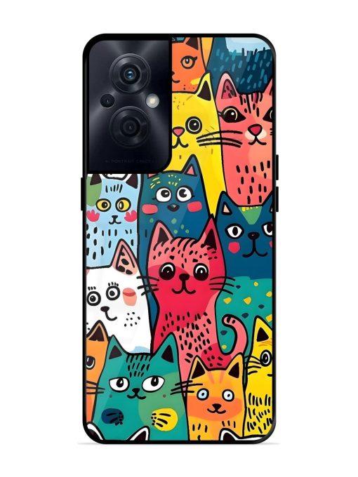 Feline Frenzy Glossy Soft Edge Case for Oppo F21S Pro (5G) Chachhi