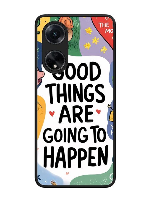 Uplifting Scribbles Glossy Soft Edge Case for Oppo F23 (5G) Chachhi