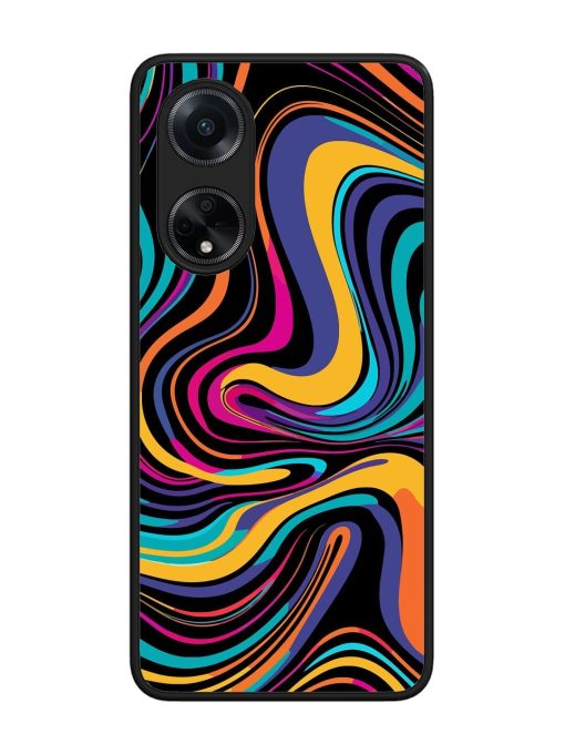 Psychedelic Swirl Glossy Soft Edge Case for Oppo F23 (5G) Chachhi