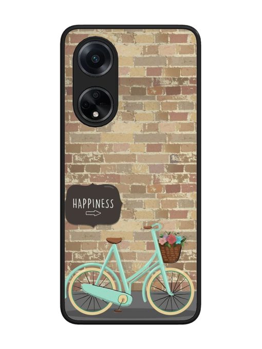 Pedaling Towards Happiness Glossy Soft Edge Case for Oppo F23 (5G) Chachhi