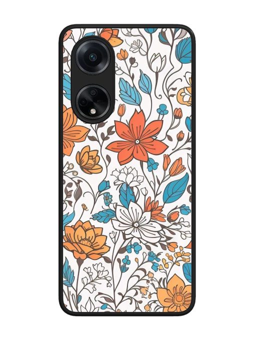 Floral Symphony Glossy Soft Edge Case for Oppo F23 (5G) Chachhi