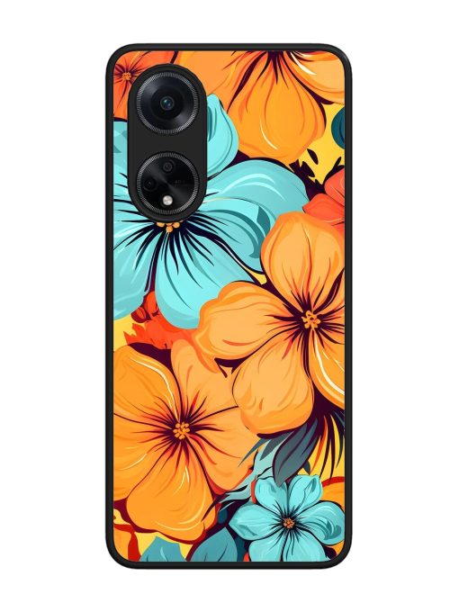 Tropical Bloom Glossy Soft Edge Case for Oppo F23 (5G) Chachhi