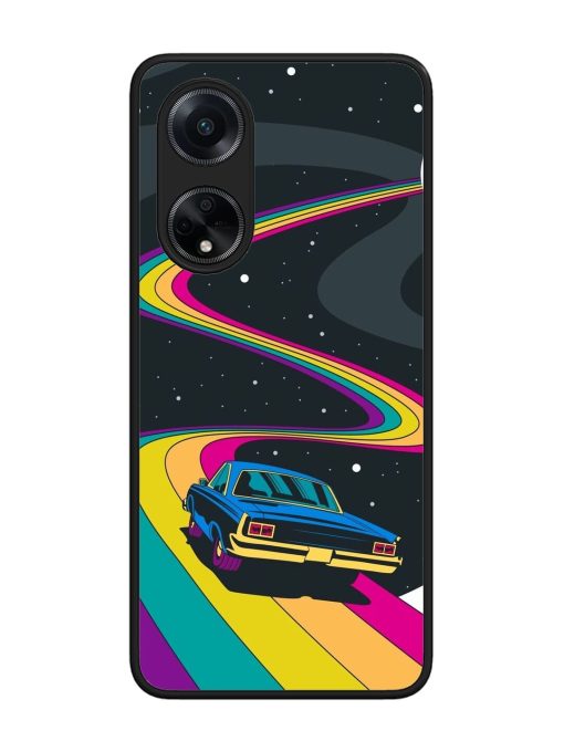 Rainbow Road Glossy Soft Edge Case for Oppo F23 (5G) Chachhi