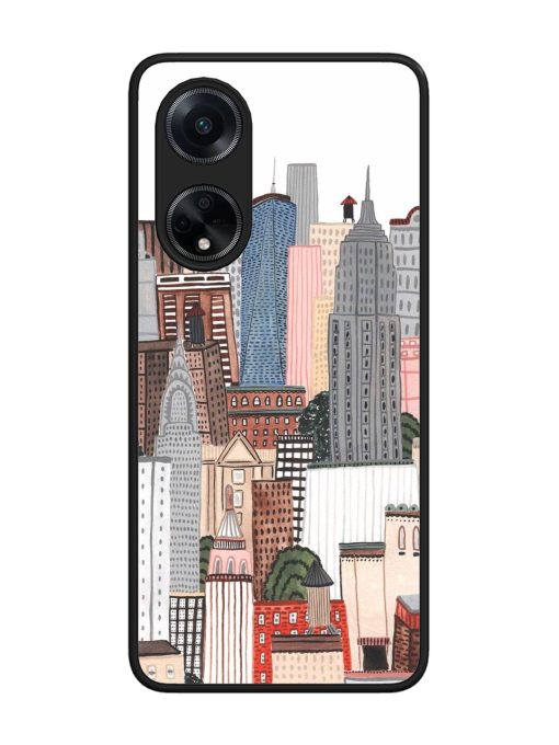 Cityscape Dreams Glossy Soft Edge Case for Oppo F23 (5G) Chachhi