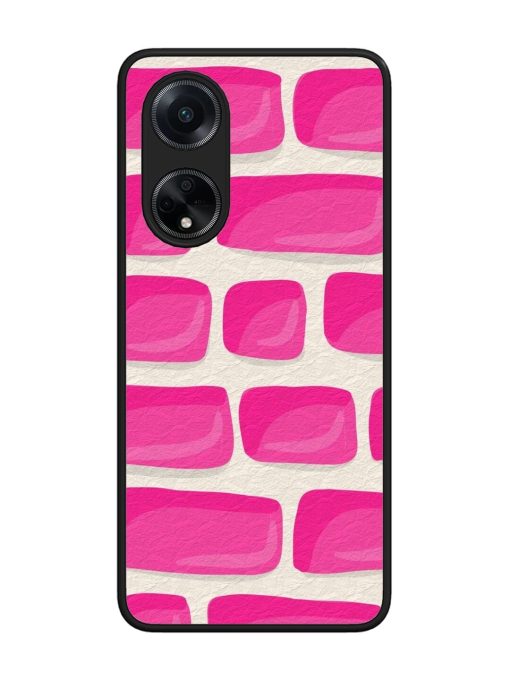 Pink Brick Wall Glossy Soft Edge Case for Oppo F23 (5G) Chachhi