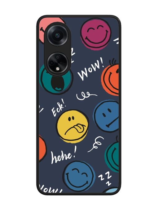 Emoticon Parade Glossy Soft Edge Case for Oppo F23 (5G) Chachhi