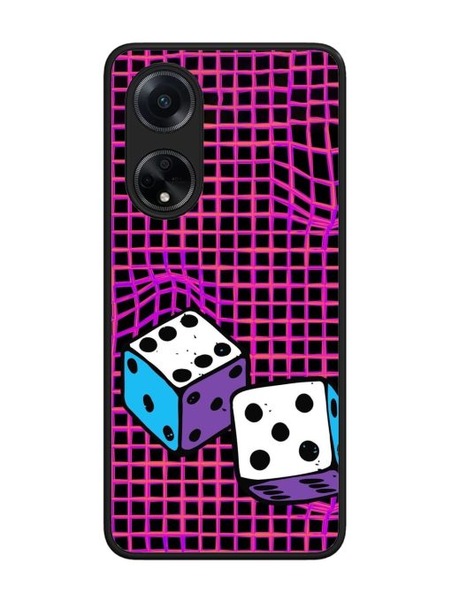 Glitched Dice Glossy Soft Edge Case for Oppo F23 (5G) Chachhi