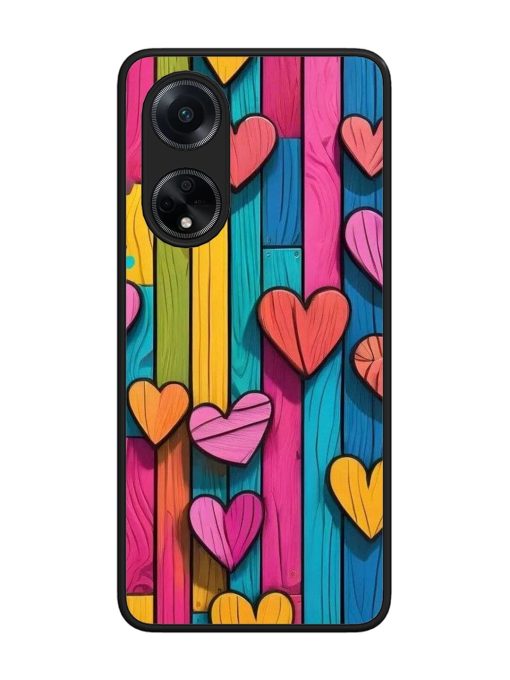 Rainbow Of Hearts Glossy Soft Edge Case for Oppo F23 (5G) Chachhi