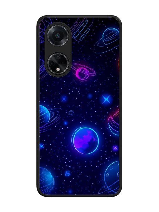 Neon Cosmos Glossy Soft Edge Case for Oppo F23 (5G) Chachhi