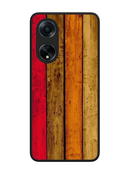 Colorful Woodgrain Glossy Soft Edge Case for Oppo F23 (5G) Chachhi