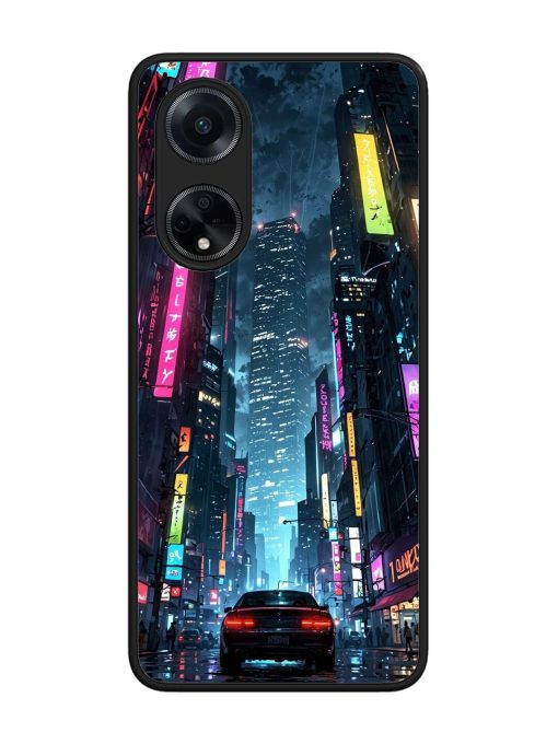 Neon Nightscape Glossy Soft Edge Case for Oppo F23 (5G) Chachhi