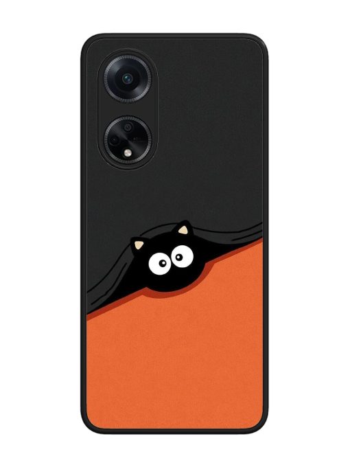 Peek-A-Boo Kitty Glossy Soft Edge Case for Oppo F23 (5G) Chachhi