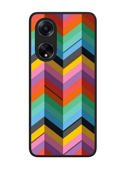 Colorful Zigzag Glossy Soft Edge Case for Oppo F23 (5G) Chachhi