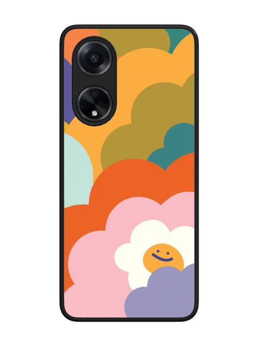 Happy Flower Power Glossy Soft Edge Case for Oppo F23 (5G) Chachhi