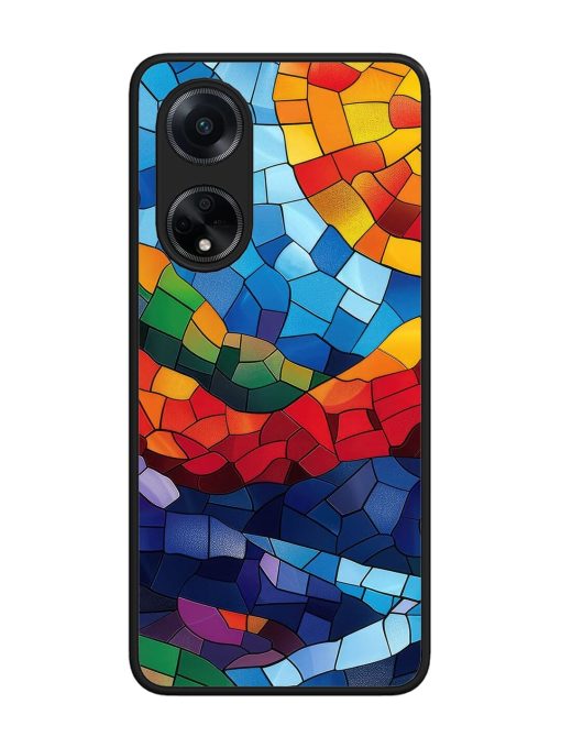 Mosaic Sunset Glossy Soft Edge Case for Oppo F23 (5G) Chachhi