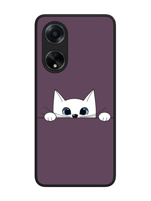 Peek-A-Boo Kitty Glossy Soft Edge Case for Oppo F23 (5G) Chachhi