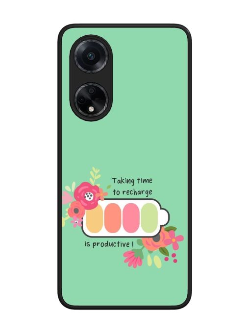 Recharge And Bloom Glossy Soft Edge Case for Oppo F23 (5G) Chachhi