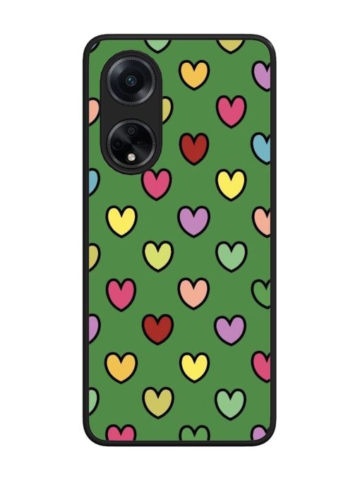 Rainbow Heart Parade Glossy Soft Edge Case for Oppo F23 (5G) Chachhi