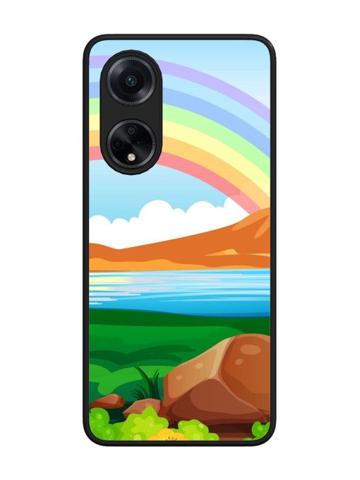 Rainbow Over The Lake Glossy Soft Edge Case for Oppo F23 (5G) Chachhi