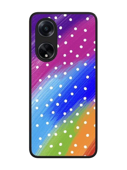 Rainbow Polka Dot Dream Glossy Soft Edge Case for Oppo F23 (5G) Chachhi