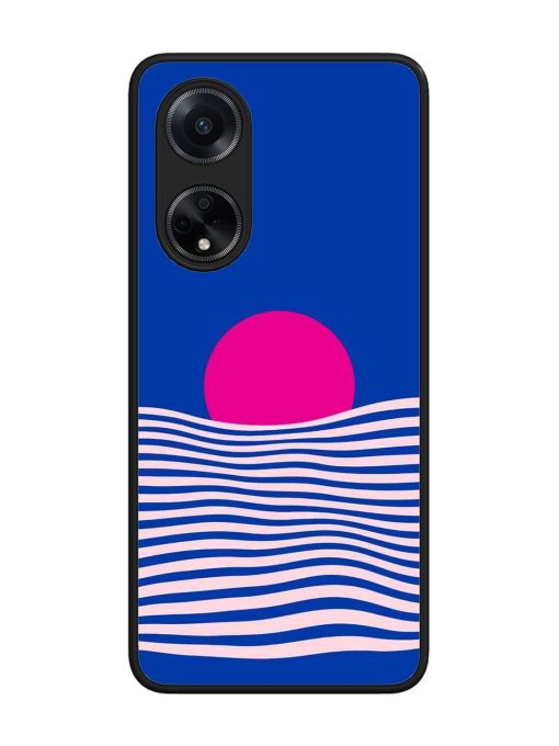 Pink Sunset Over Blue Waves Glossy Soft Edge Case for Oppo F23 (5G) Chachhi