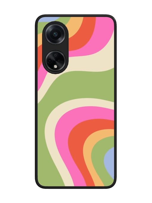 Wavy Rainbow Wonderland Glossy Soft Edge Case for Oppo F23 (5G) Chachhi