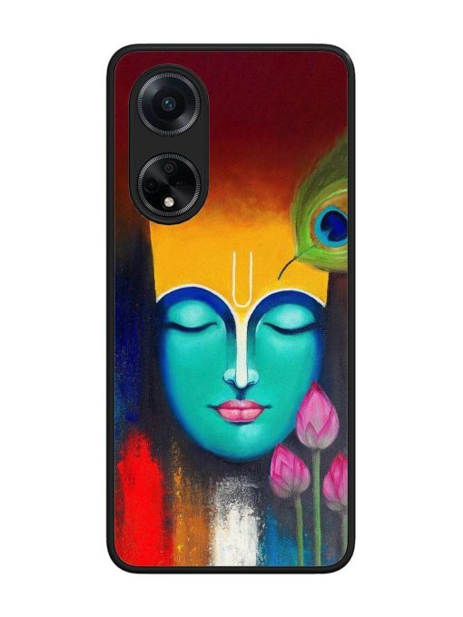 Divine Tranquility: The Face Of Krishna Glossy Soft Edge Case for Oppo F23 (5G) Chachhi