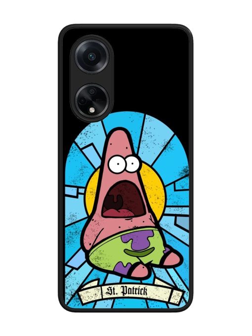 St. Patrick'S Day Stained Glass Patrick Star Glossy Soft Edge Case for Oppo F23 (5G) Chachhi