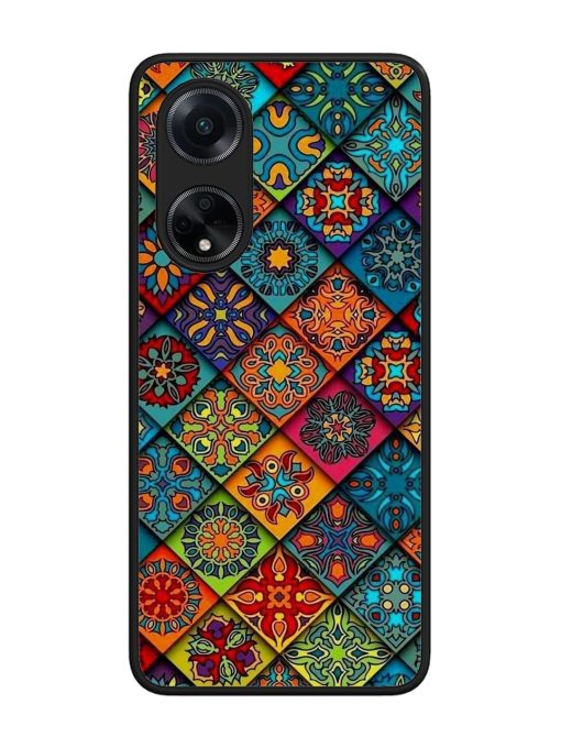 Patchwork Mandala Mosaic Glossy Soft Edge Case for Oppo F23 (5G) Chachhi