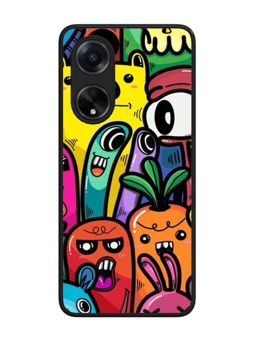 Whimsical Doodle Chaos Glossy Soft Edge Case for Oppo F23 (5G) Chachhi