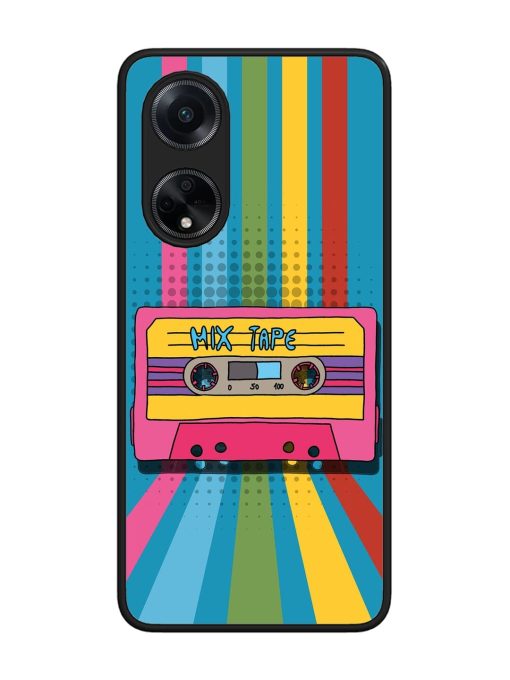 Retro Cassette Tapes Glossy Soft Edge Case for Oppo F23 (5G)