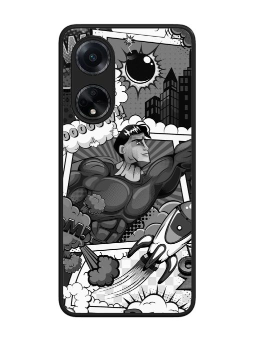 Comic Book Chaos Glossy Soft Edge Case for Oppo F23 (5G) Chachhi