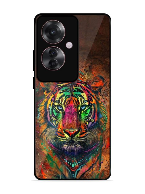 Cosmic Tiger Glossy Soft Edge Case for Oppo F25 Pro (5G) Chachhi