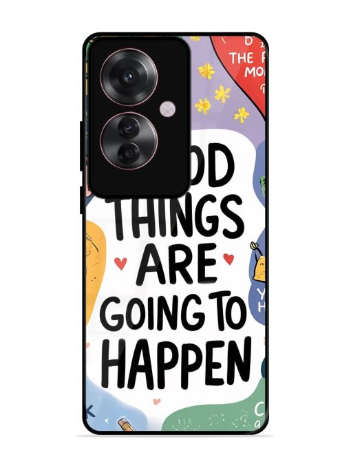 Uplifting Scribbles Glossy Soft Edge Case for Oppo F25 Pro (5G) Chachhi