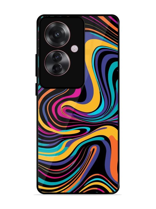 Psychedelic Swirl Glossy Soft Edge Case for Oppo F25 Pro (5G) Chachhi