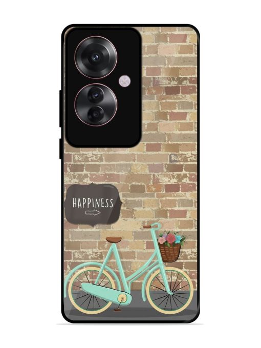 Pedaling Towards Happiness Glossy Soft Edge Case for Oppo F25 Pro (5G) Chachhi