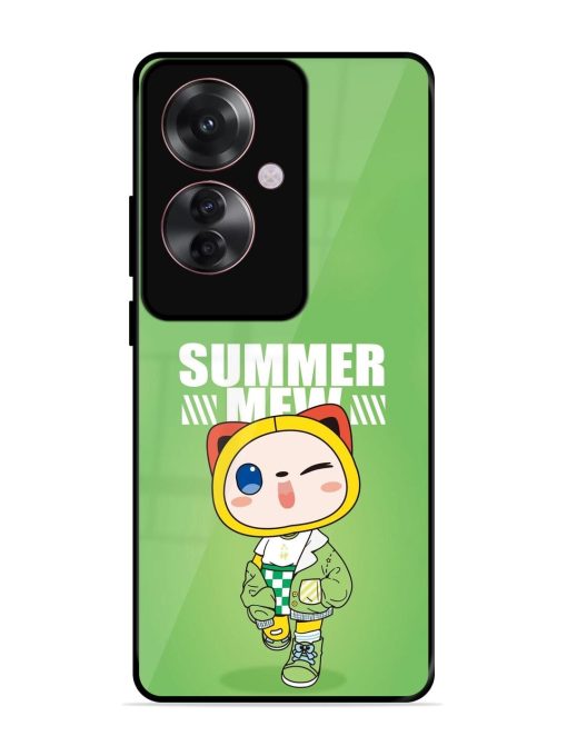 Purrfect Summer Glossy Soft Edge Case for Oppo F25 Pro (5G) Chachhi