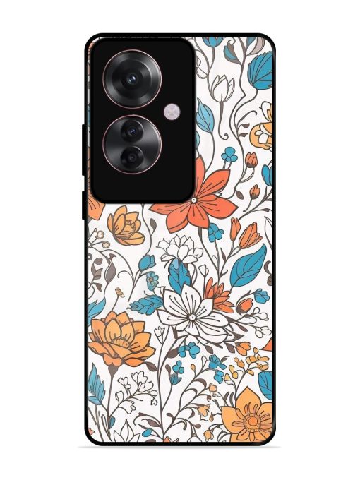 Floral Symphony Glossy Soft Edge Case for Oppo F25 Pro (5G) Chachhi