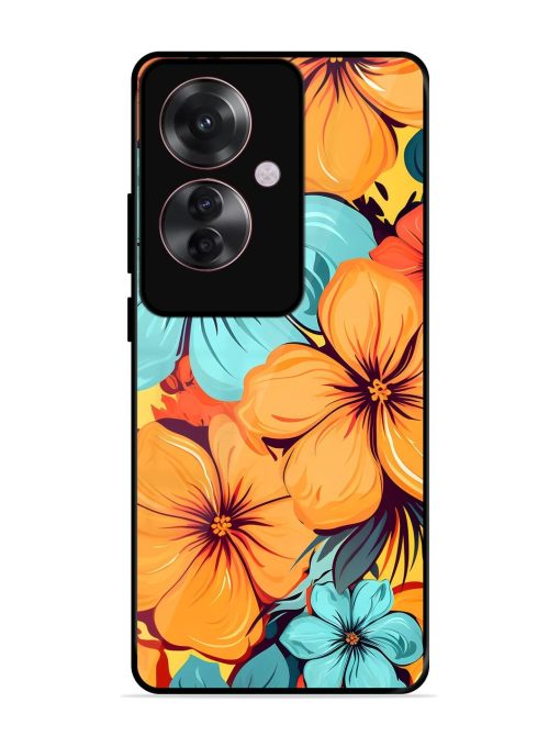 Tropical Bloom Glossy Soft Edge Case for Oppo F25 Pro (5G) Chachhi