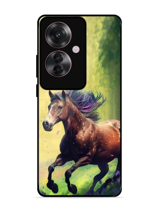 Enchanted Gallop Glossy Soft Edge Case for Oppo F25 Pro (5G) Chachhi